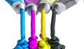 Cmyk paint tubes Royalty Free Stock Photo