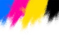 Cmyk powder colors splash background Royalty Free Stock Photo