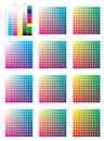 CMYK Press Color Chart Royalty Free Stock Photo