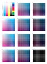 CMYK Press color chart Royalty Free Stock Photo