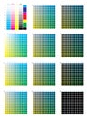 CMYK Press color chart Royalty Free Stock Photo