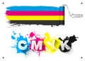 CMYK print design elements