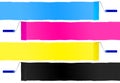 CMYK print symbol set of paint roller Royalty Free Stock Photo