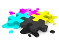 CMYK Puzzle Royalty Free Stock Photo