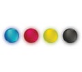 CMYK Round Color Set Royalty Free Stock Photo