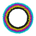 CMYK round frame Royalty Free Stock Photo