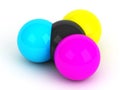 CMYK spheres Royalty Free Stock Photo