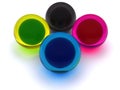 CMYK Spheres Royalty Free Stock Photo