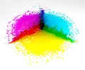 Cmyk Splash Royalty Free Stock Photo