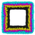 CMYK square frame Royalty Free Stock Photo