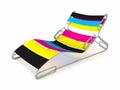 CMYK Staples Chaise Longue Royalty Free Stock Photo