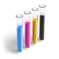 CMYK test tubes