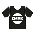 Cmyk tshirt print icon simple vector. Digital printer Royalty Free Stock Photo