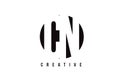 CN C N White Letter Logo Design with Circle Background.