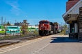 CN 2901 and CN 2905 Pull Freight At Georgetown, Ontario