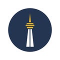 CN Tower, Canada, tower, toronto fully editable vector icons