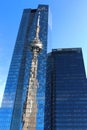 CN Tower reflected in Delta Hotel in Toronto.