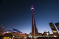 CN Tower and Rogers Center - TORONTO, CANADA - MAY 31, 2014 Royalty Free Stock Photo
