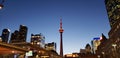 CN Tower before sunset, Toronto,  Canada Royalty Free Stock Photo