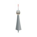 The CN Tower, Toronto icon in isometric 3d style