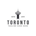 CN tower, Toronto tower logo icon vector template Royalty Free Stock Photo