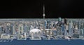 CN Tower Toronto Ontario Canada HD 3d model Royalty Free Stock Photo