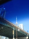 CN Tower View via Gardiner Expressway Royalty Free Stock Photo
