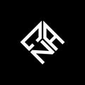 CNA letter logo design on black background. CNA creative initials letter logo concept. CNA letter design Royalty Free Stock Photo