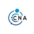 CNA letter logo design on white background. CNA creative initials letter logo concept. CNA letter design Royalty Free Stock Photo