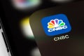 CNBC mobile icon app on screen smartphone