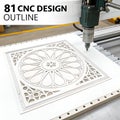 CNC Design Outline on White Background - Precision and Technology Royalty Free Stock Photo