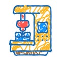 cnc computer numerical control icon doodle illustration