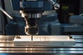 CNC ENGRAVER working in factory Royalty Free Stock Photo
