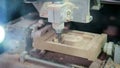 CNC engraving - milling machine during work Royalty Free Stock Photo