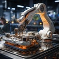 CNC lathe machine and collaborative robot loading the workpiece,Collaborative Robot,