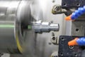 CNC lathe machine Turning machine Royalty Free Stock Photo