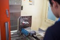 CNC Lathe in manufacturing process