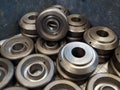 Cnc lathe turning parts. Metal engineering. Lathe milling and drilling technology.