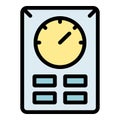 Cnc machine gauge icon vector flat Royalty Free Stock Photo