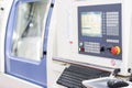 CNC Machine operation control panel closup Royalty Free Stock Photo