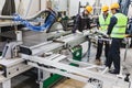 Workers at CNC machine shop Royalty Free Stock Photo