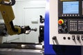CNC machining center with collaborative robot