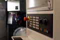 CNC machining center with a control panel Royalty Free Stock Photo