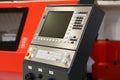 CNC machining center and a control panel Royalty Free Stock Photo