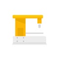 Cnc milling machine icon flat isolated vector Royalty Free Stock Photo