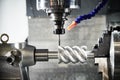 CNC milling machine work. gear metalwork industry