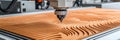 CNC Router Creating Intricate Pattern on Wood Surface Modern Woodworking and Automation.