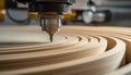 CNC Router Creating Intricate Patterns in Plywood, Precision Woodworking in Modern Carpentry