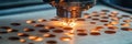 CNC Router Creating Intricate Wooden Inlay, Highlighting Precision Cuts and Wood Texture