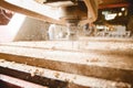 CNC router machine creates a layout of the shelf complex.